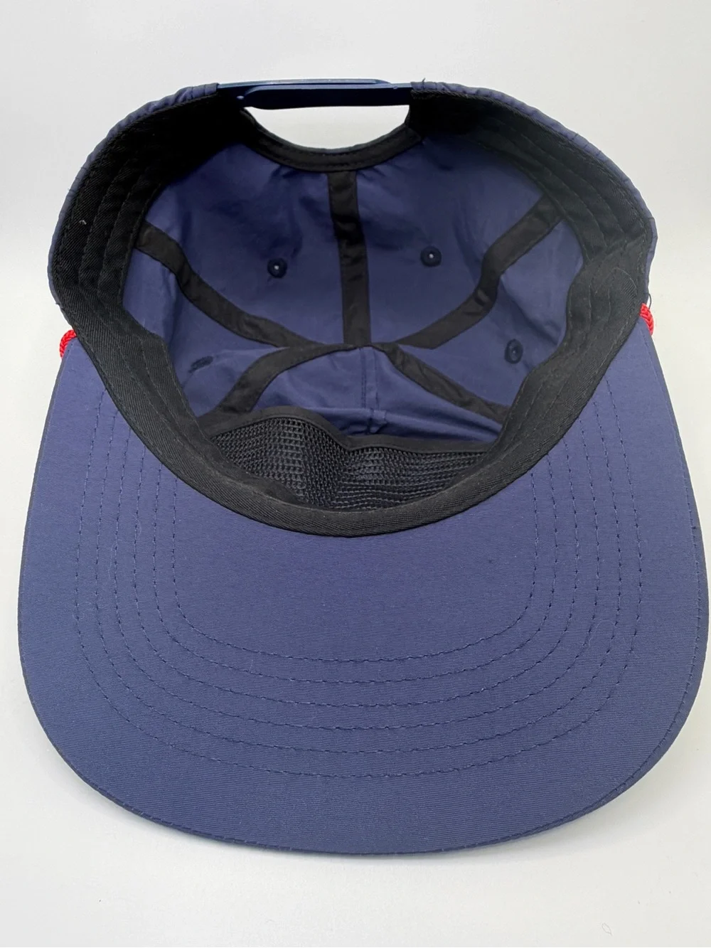 Ole Miss Mississippi Rope Hat Navy Red 5 Panel Snapback Cap Vintage 80s Inspired - Picture 5 of 10